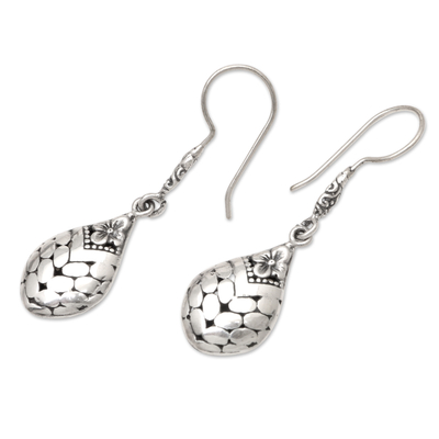 Sterling silver dangle earrings, 'Bloom Into You' - Artisan Crafted Sterling Silver Earrings