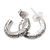 Sterling silver half-hoop earrings, 'Bali Basket' - Handmade Sterling Half-Hoop Earrings thumbail