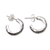Sterling silver half-hoop earrings, 'Bali Basket' - Handmade Sterling Half-Hoop Earrings (image 2c) thumbail