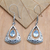 Blue topaz dangle earrings, 'Ocean Breeze' - Balinese Style Blue Topaz Earrings (image 2) thumbail