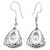 Blue topaz dangle earrings, 'Ocean Breeze' - Balinese Style Blue Topaz Earrings thumbail