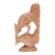 Escultura de madera - Escultura de gallo y gallina tallada a mano