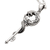 Men's sterling silver pendant necklace, 'Dragon's Key' - Men's Sterling Silver Pendant Necklace with Dragon Motif (image 2c) thumbail