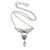 Cultured pearl pendant necklace, 'Rose from Heaven' - Cultured Pearl and Sterling Silver Pendant Necklace thumbail