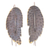 Brass-plated drop earrings, 'Loose Leaves' - Brass-Plated Drop Earrings with Leaf Motif