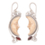 Garnet dangle earrings, 'Antique Moon' - Handcrafted Garnet Earrings from Bali thumbail