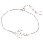 Sterling silver pendant bracelet, 'Celtic Inspiration' - Artisan Crafted Sterling Pendant Bracelet