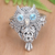Gold-accented blue topaz cocktail ring, 'Brilliant Owl' - Artisan Crafted Blue Topaz Ring (image 2) thumbail