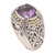 Gold accented amethyst cocktail ring, 'Majestic Touch' - Sterling and Amethyst Ring with 18k Gold (image 2a) thumbail