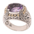 Gold accented amethyst cocktail ring, 'Majestic Touch' - Sterling and Amethyst Ring with 18k Gold (image 2d) thumbail
