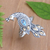 Gold accented blue topaz cocktail ring, 'Brilliant Peacock' - Artisan Crafted Blue Topaz Ring (image 2b) thumbail