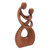Wood sculpture, 'Honeymoon Dance' - Hand Carved Romantic Wood Sculpture (image 2c) thumbail
