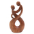Wood sculpture, 'Honeymoon Dance' - Hand Carved Romantic Wood Sculpture (image 2d) thumbail