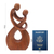 Wood sculpture, 'Honeymoon Dance' - Hand Carved Romantic Wood Sculpture (image 2e) thumbail