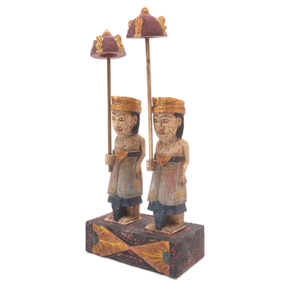 Wood sculpture, 'Protection and Peace' - Hand-Carved Wood Sculpture from Bali