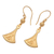 Gold-plated dangle earrings, 'Deco Darling' - Artisan Crafted 18k Gold-Plated Earrings