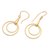 Gold-plated dangle earrings, 'Beauty in the Round' - 18k Gold-Plated Earrings from Bali