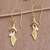Vergoldete Ohrhänger - Handgefertigte vergoldete Ohrringe aus Bali