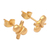 Gold plated stud earrings, 'Golden Ribbon' - Stud Earrings in 18k Gold Plate