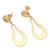 Gold-plated dangle earrings, 'Liquid Flame' - 18k Gold-Plated Dangle Earrings