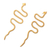 Pendientes colgantes chapados en oro - Pendientes colgantes hechos a mano chapados en oro con motivo de serpiente