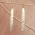 Gold-plated drop earrings, 'Wish You Were Here' - Gold-Plated Drop Earrings with Hammered Finish thumbail