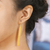 Gold-plated drop earrings, 'Wish You Were Here' - Gold-Plated Drop Earrings with Hammered Finish