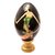 Wood egg sculpture, 'Balinese Gebogan' - Hand-Painted Wood Egg Sculpture with Bali Offering Motif