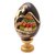 Wood egg sculpture, 'Balinese Gebogan' - Hand-Painted Wood Egg Sculpture with Bali Offering Motif
