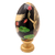 Wood egg sculpture, 'Sacred Saraswati' - Hand-Painted Hindu Goddess Sculpture