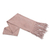 Bufanda de cuero - Pañuelo artesanal de piel serraje rosa