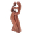 Wood statuette, 'Romantic Fairytale' - Hand Carved Romantic Suar Wood Statuette