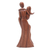 Wood statuette, 'Swept Up' - Artisan Crafted Suar Wood Statuette from Bali (image 2d) thumbail