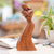 Wood statuette, 'Baby Boom' - Handmade Suar Wood Mother and Baby Statuette (image 2) thumbail