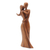 Wood statuette, 'Faithful Kiss' - Romantic Suar Wood Statuette from Bali