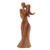 Wood statuette, 'Faithful Kiss' - Romantic Suar Wood Statuette from Bali