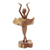 Wood sculpture, 'Adagio' - Handmade Hibiscus Wood Ballerina Sculpture from Bali (image 2e) thumbail