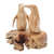 Wood statuette, 'Penguin Couple' - Hand Crafted Jempinis Wood Penguin Statuette (image 2b) thumbail