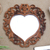 Wood mirror, 'Summer Love' - Heart-Shaped Suar Wood Wall Mirror (image 2) thumbail