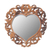 Wood mirror, 'Summer Love' - Heart-Shaped Suar Wood Wall Mirror thumbail