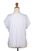 Embroidered top, 'Timeless in White' - Embroidered Rayon Blouse from Bali (image 2e) thumbail