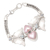 Multi-gemstone pendant bracelet, 'Winged Romance' - Pink Cultured Pearl Pendant Bracelet with Heart Motif (image 2c) thumbail
