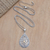 Gold-accented pendant necklace, 'Sun Tears' - Gold-Accented Sterling Silver Pendant Necklace