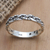 Sterling silver band ring, 'Happy Chance' - Hand Crafted Sterling Silver Band Ring