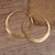 Brass hoop earrings, 'Solar Halo' - Large Brass Hoop Earrings (image 2b) thumbail