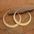 Brass hoop earrings, 'Solar Halo' - Large Brass Hoop Earrings (image 2c) thumbail
