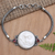 Garnet pendant bracelet, 'Moon Meeting' - Handcrafted Pendant Bracelet with Garnets (image 2) thumbail