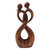 Wood sculpture, 'Affectionate Relationship' - Artisan Hand-Carved Wood Sculpture