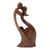 Wood sculpture, 'I Missed You' - Artisan Handcrafted Wood Sculpture