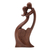 Wood sculpture, 'I Missed You' - Artisan Handcrafted Wood Sculpture